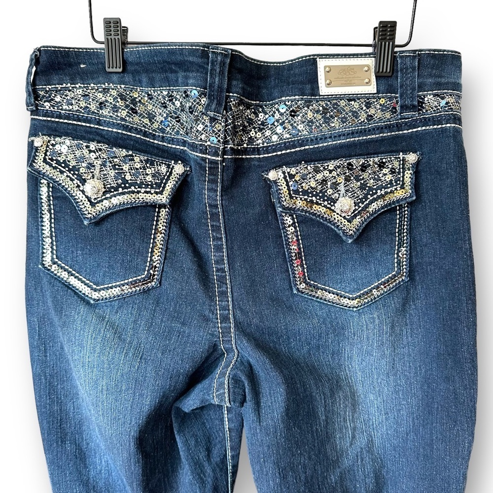One5one Womens Dark Stretch Denim Jeans Sz 14 - Picture 5 of 14